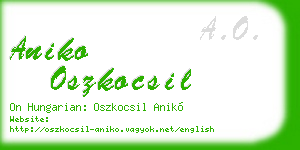 aniko oszkocsil business card